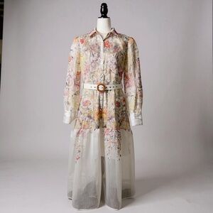 ✨HOST PICK ✨ Floral Sheer Maxi Dress with Belt